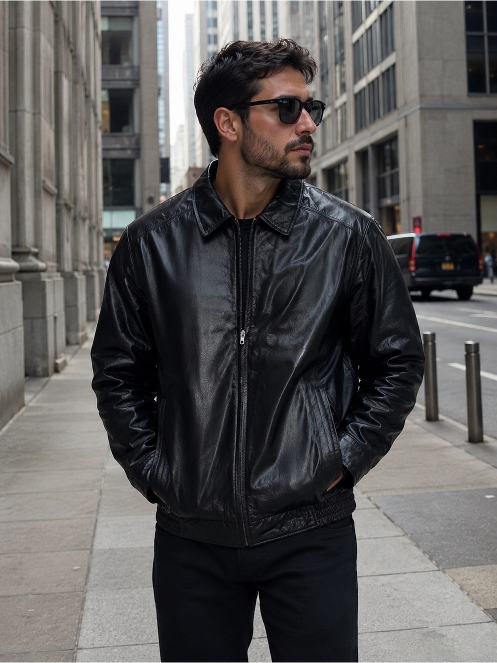 Daniel leather men’s bomber jacket size m